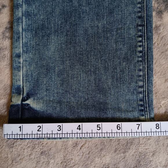 Karl Lagerfeld Paris Jeans Mens 32x31 KL65 Indigo Blue Distressed Stretch - Picture 8 of 8